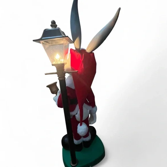 Festive Santa Bunny Figurine in Red and White - Picture 3 of 7